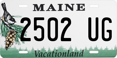 ME license plate 2502UG