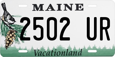 ME license plate 2502UR