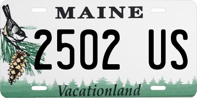 ME license plate 2502US