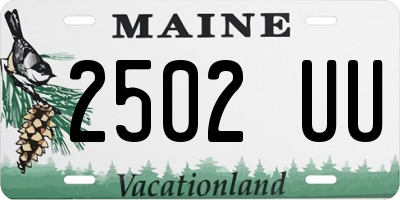 ME license plate 2502UU