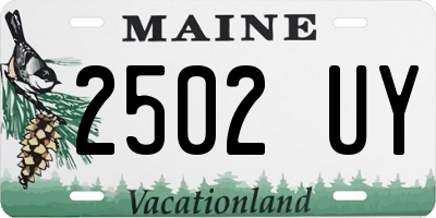 ME license plate 2502UY