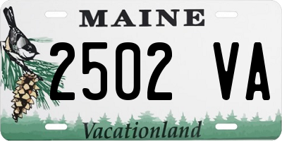 ME license plate 2502VA