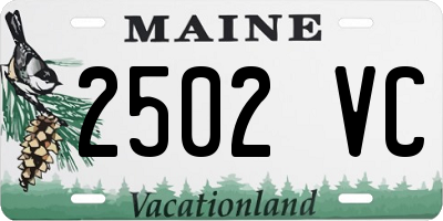 ME license plate 2502VC