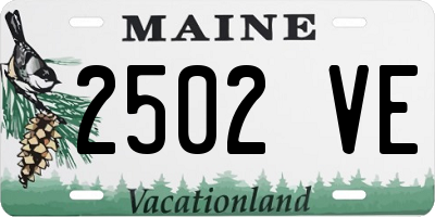ME license plate 2502VE