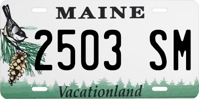 ME license plate 2503SM