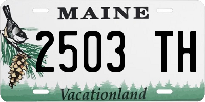 ME license plate 2503TH