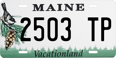 ME license plate 2503TP