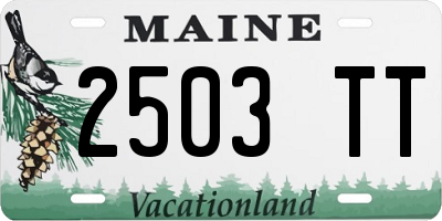 ME license plate 2503TT