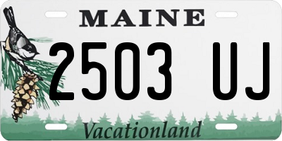 ME license plate 2503UJ