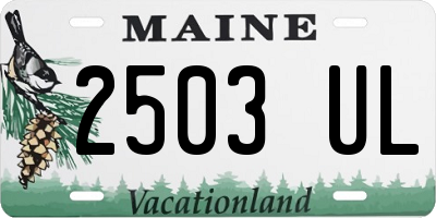 ME license plate 2503UL