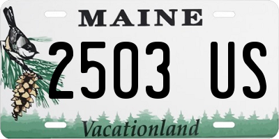 ME license plate 2503US