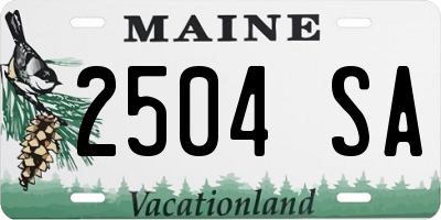 ME license plate 2504SA