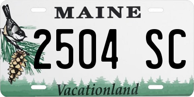 ME license plate 2504SC