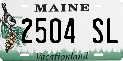 ME license plate 2504SL