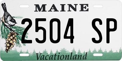 ME license plate 2504SP