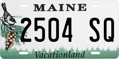 ME license plate 2504SQ