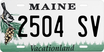 ME license plate 2504SV
