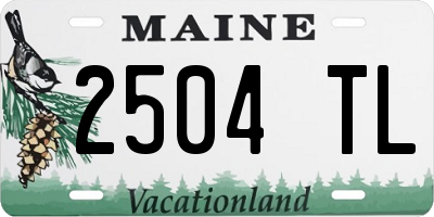 ME license plate 2504TL