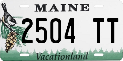 ME license plate 2504TT