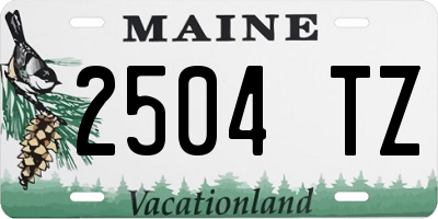 ME license plate 2504TZ