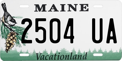 ME license plate 2504UA