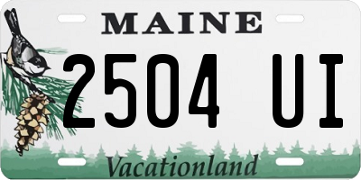 ME license plate 2504UI