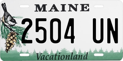 ME license plate 2504UN