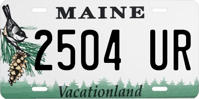 ME license plate 2504UR