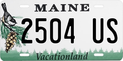 ME license plate 2504US