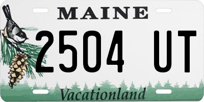 ME license plate 2504UT