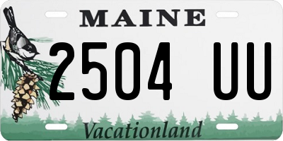 ME license plate 2504UU