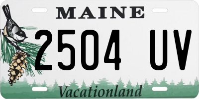 ME license plate 2504UV
