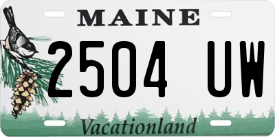 ME license plate 2504UW