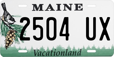 ME license plate 2504UX