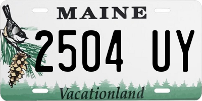 ME license plate 2504UY