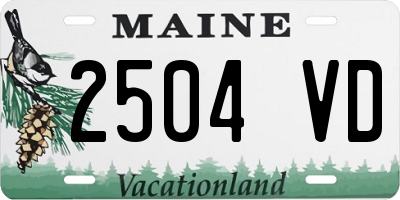 ME license plate 2504VD