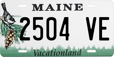ME license plate 2504VE