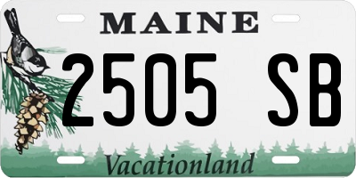 ME license plate 2505SB