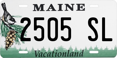 ME license plate 2505SL