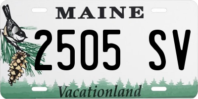 ME license plate 2505SV