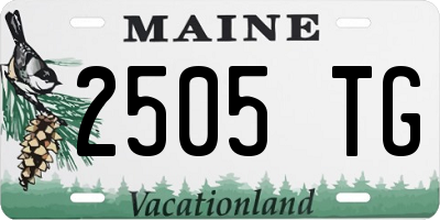 ME license plate 2505TG