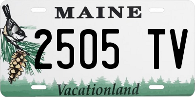 ME license plate 2505TV