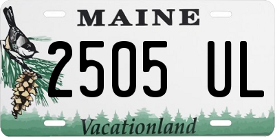 ME license plate 2505UL