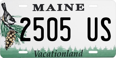 ME license plate 2505US