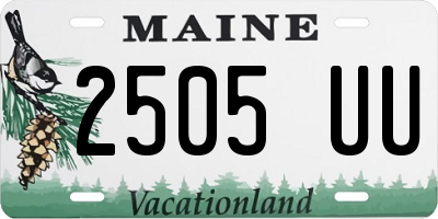 ME license plate 2505UU