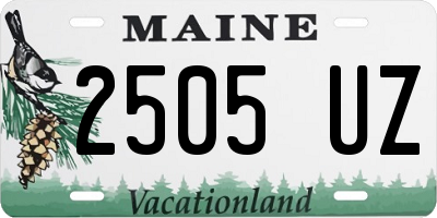 ME license plate 2505UZ