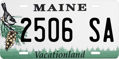 ME license plate 2506SA