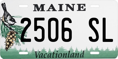 ME license plate 2506SL