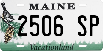 ME license plate 2506SP