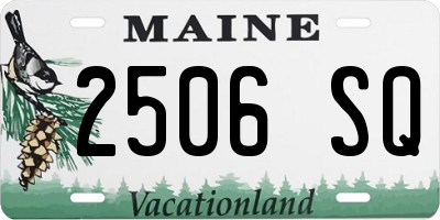 ME license plate 2506SQ